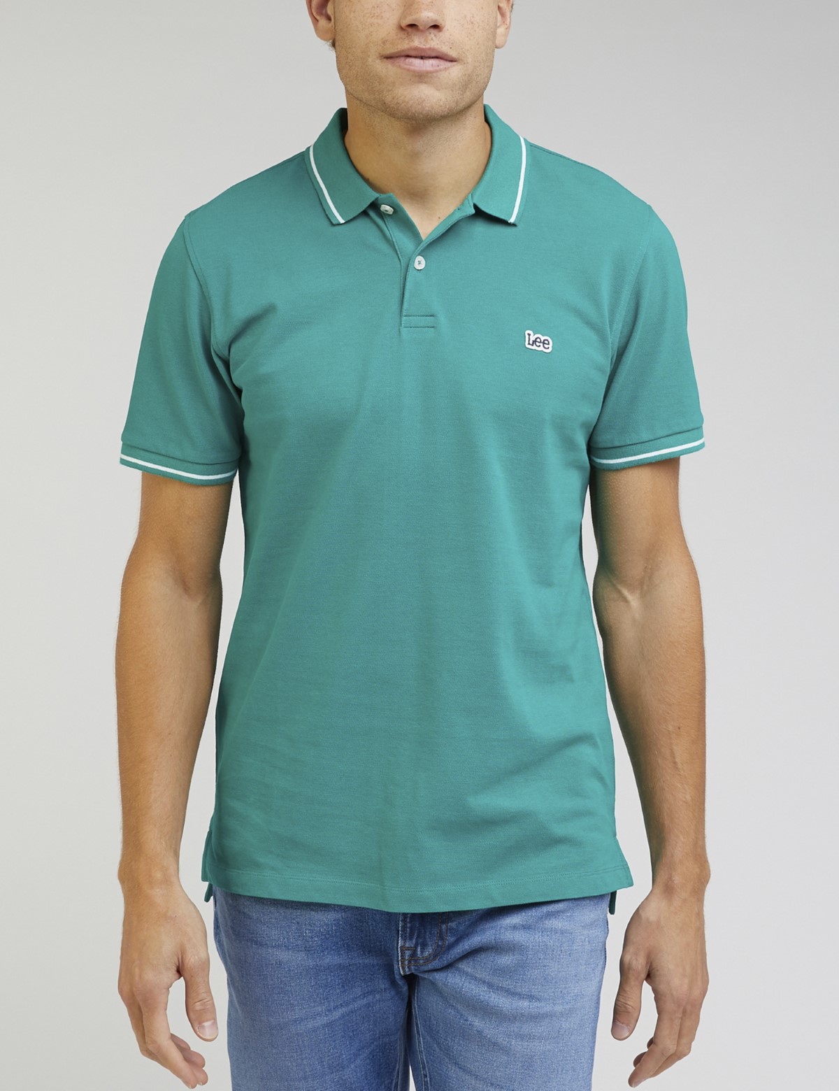 Lee Lee ανδρικό πράσινο Polo μπλουζάκι Pique L61ARLA12